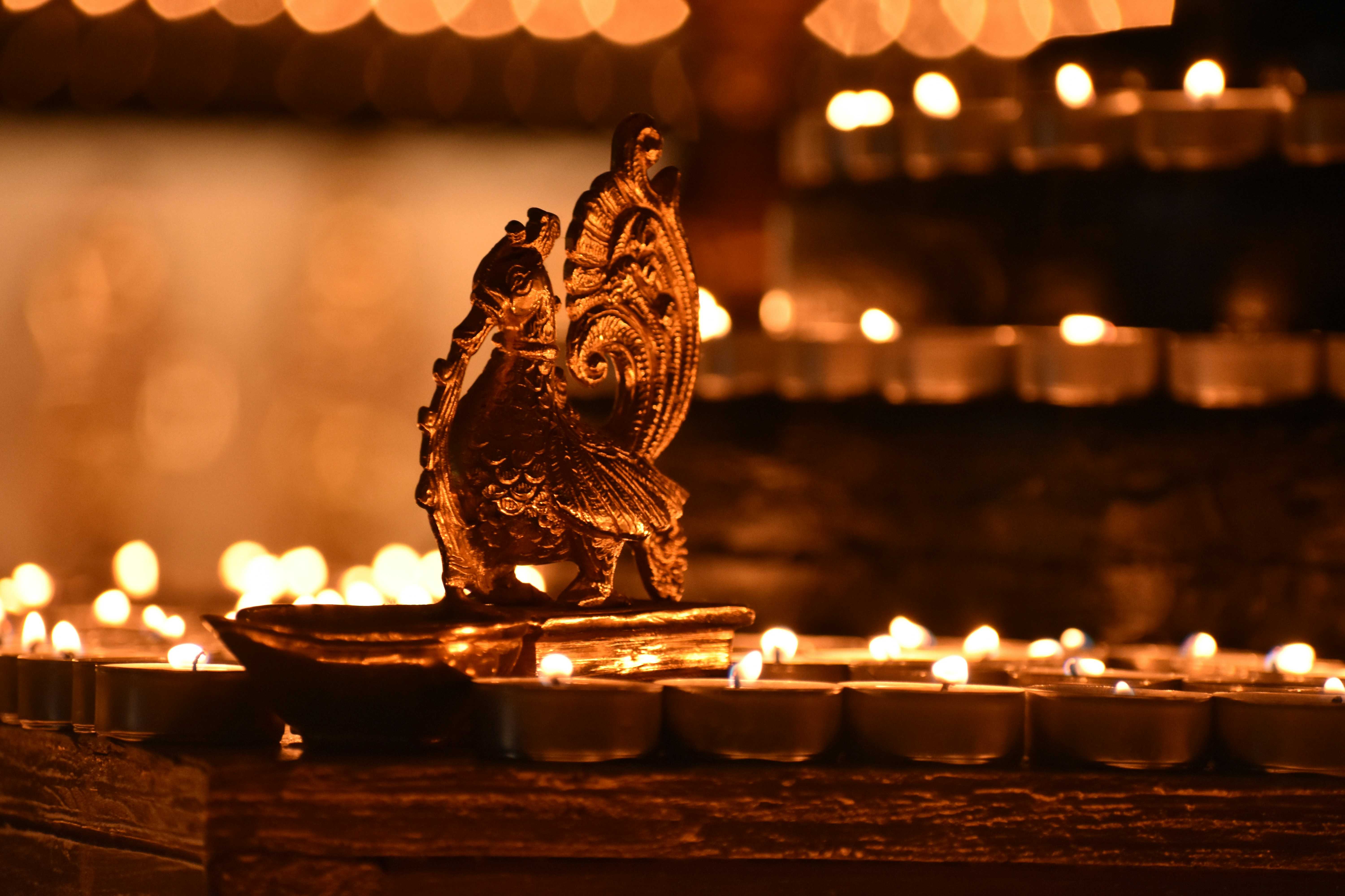 Homes aglow with diyas and fireworks lighting up the night sky. Diwali celebrates the triumph of light over darkness.
