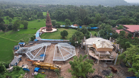 Aerial view Govardhan Eco village