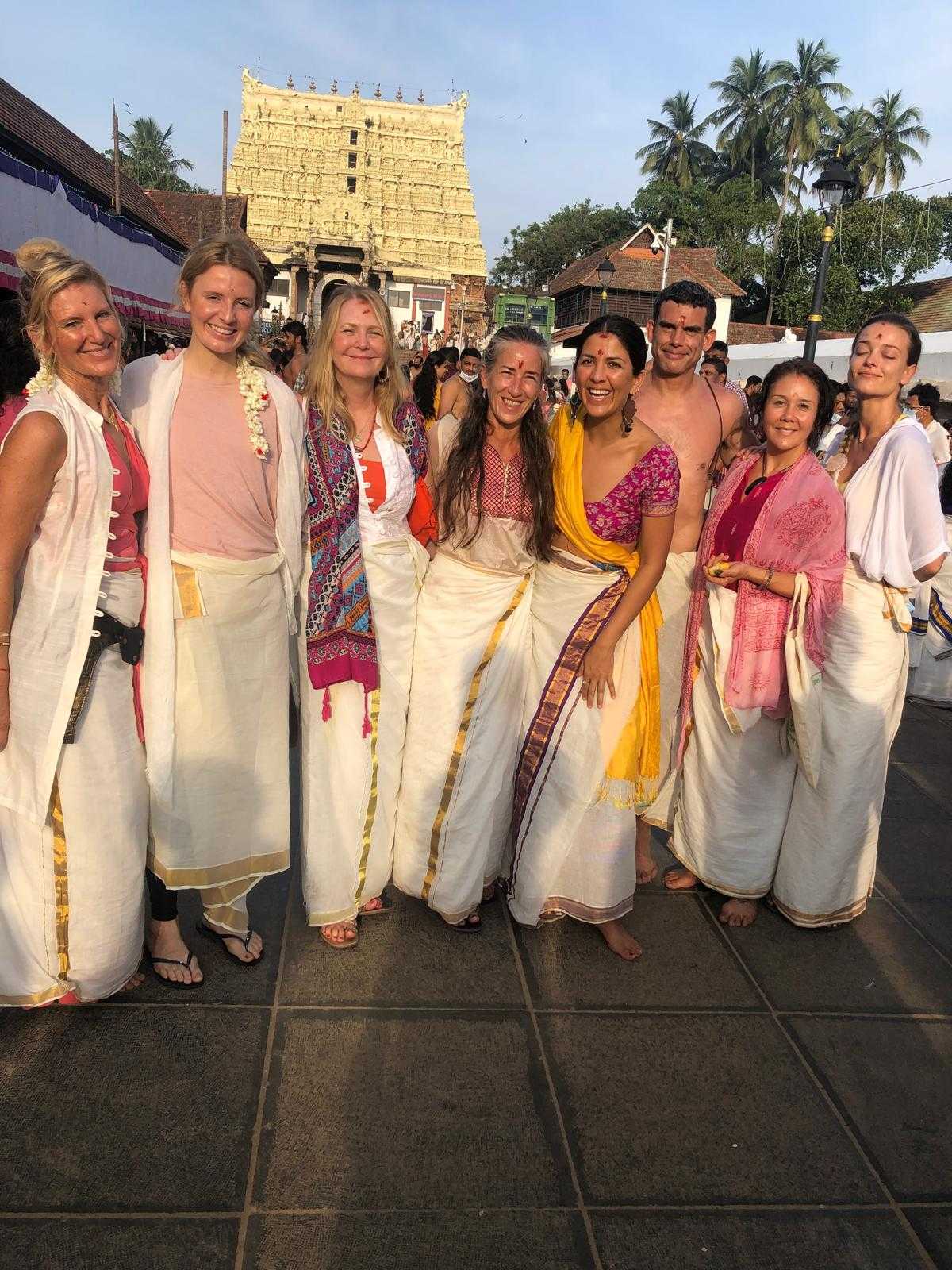 Jeanette at Ananda Padmanabhaswamy Temple, Trivandrum