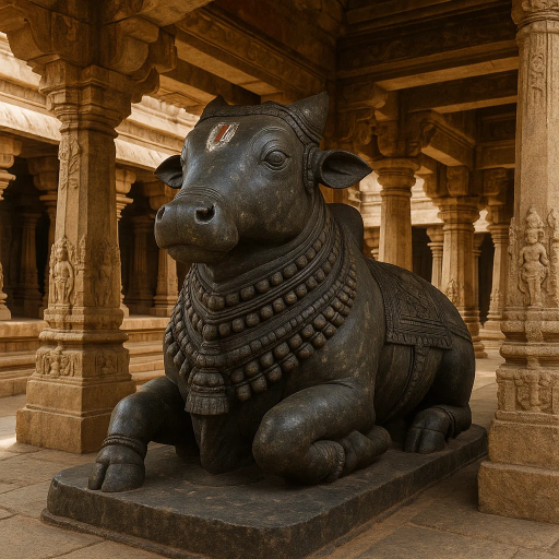 Nandi Idol facing Lord Shiva