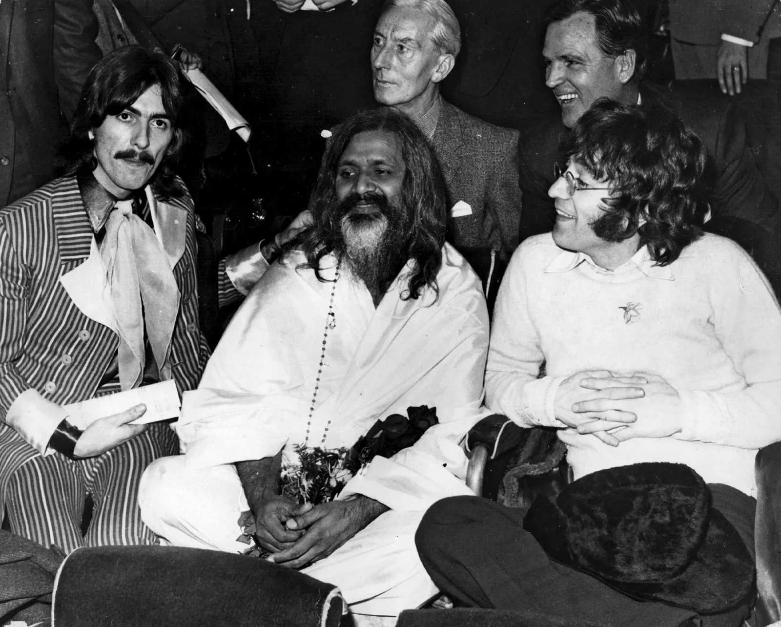 Maharishi Mahesh Yogi with the Beatles